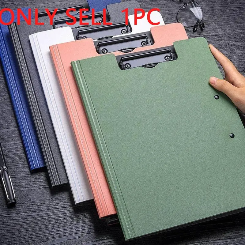 A4 File Folder, 1 Count Multi-purpose File Clipboard, Memo Clipboard with Storage, Double Clip Test Paper Storage Organizer, Document Organizer, Paperwork Organizer, Paper Organizers, School Supplies, Office Supplies