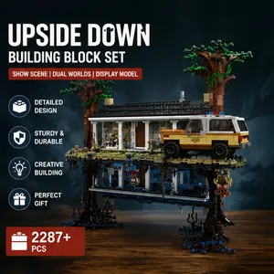 2287 Pcs the Upside Down Building Blocks Set Toy, Compatible with 75810, Ideal for Creative Play