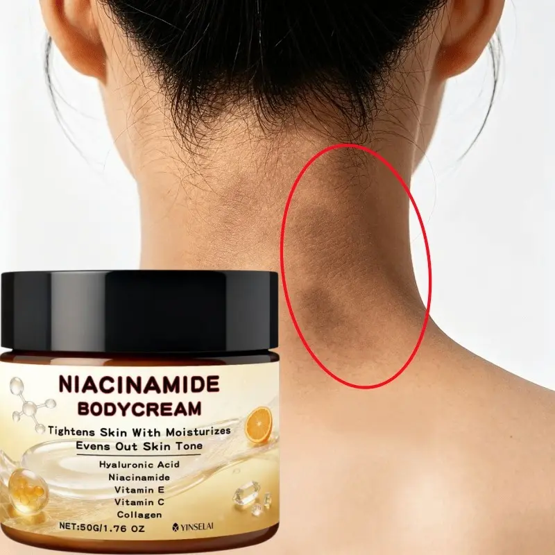 Niacinamide Body Moisturizing Lotion with Vitamin C and Hyaluronic Acid, Improves Dull Rough Skin, Creates Glossy Smooth Texture, Body Cream