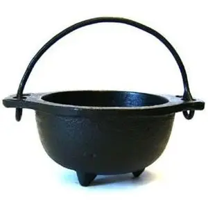 Cast Iron Cauldron w/Handle, Ideal for smudging, Incense Burning, Ritual Purpose, Decoration, Candle Holder, etc.