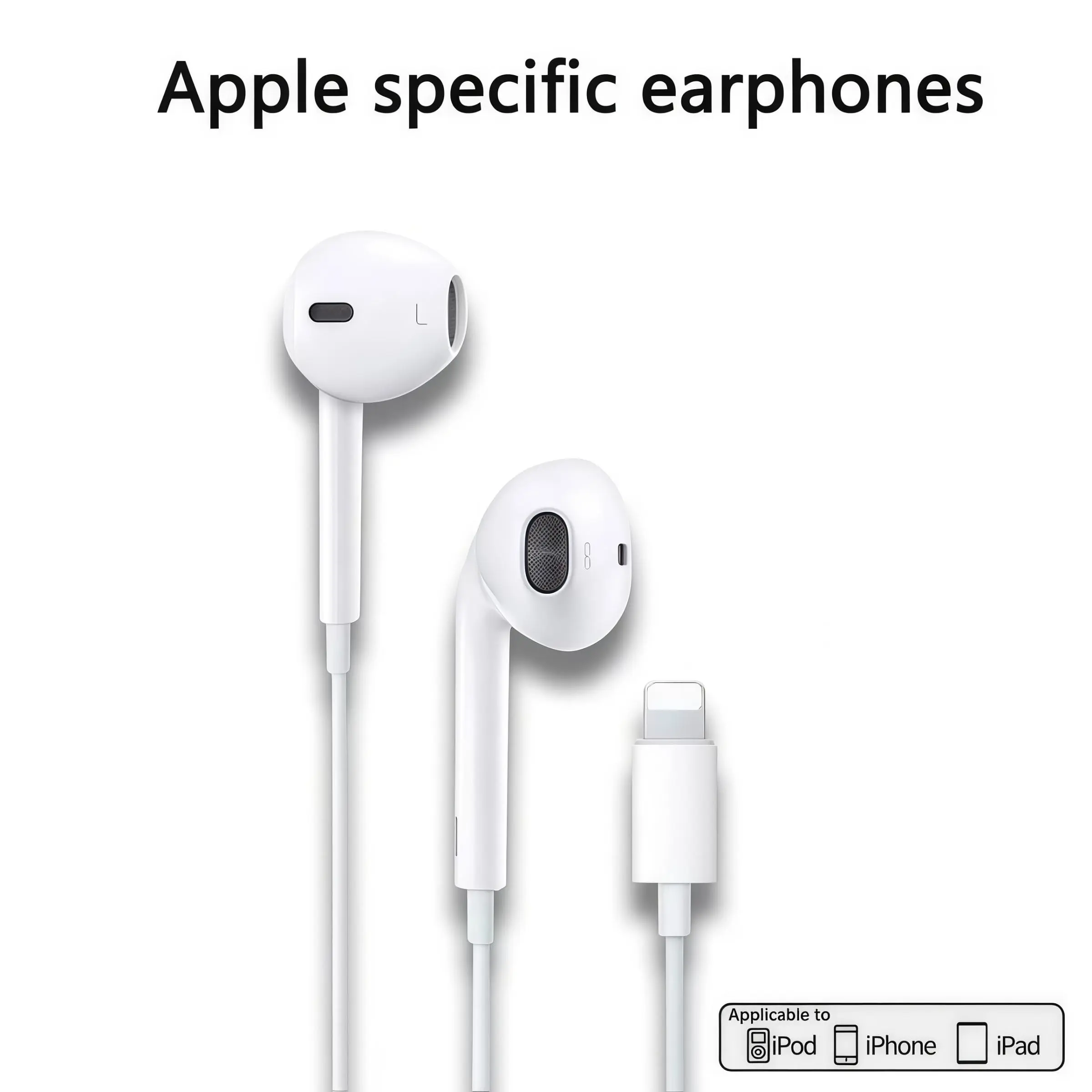 1PC Wired Earbuds with Mic & Volume Control, Everyday Earbuds, Stereo Sound In-Ear Headphones, In Ear Design, Earphones, Plug and Play, Compatible with Apple Devices, for Daily Commute, Gaming & Music