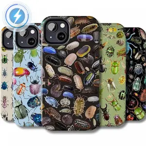 MagSafe Phone Case Insect beetle phone case, Colorful bugs iPhone case for iphone 17 promax case air 16 plus 15 promax 14 pro 13max 12 11  Protection Smartphone, Goblincore fairycore, Isopods nature alternative for iPhone 16 Pro Max