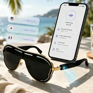 2026 AI Translation Glasses | Bluetooth 5.4 Audio & Real-Time Language Translation for Social Communication, Travel & Outdoor Daily Use