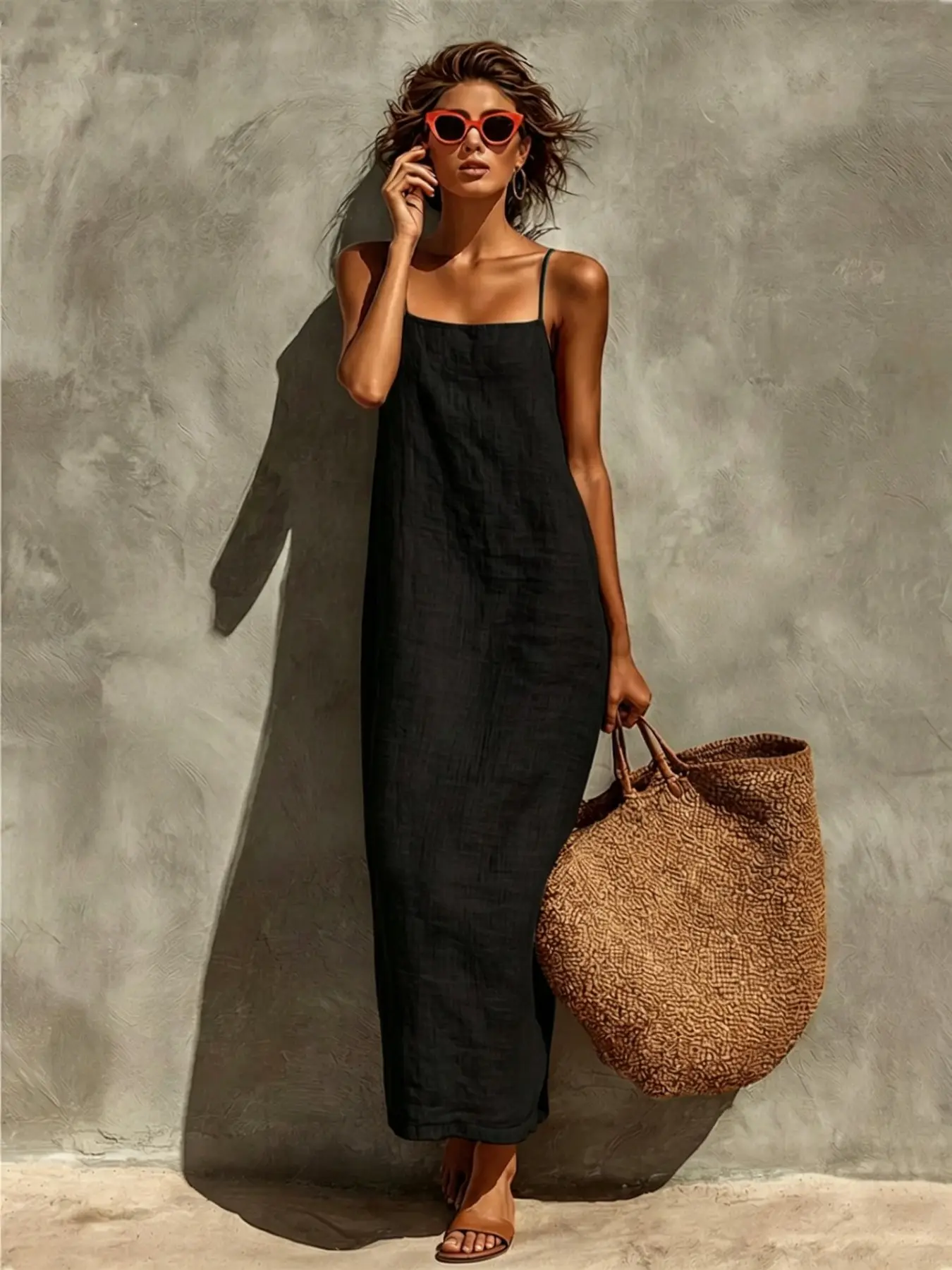 2026 New Arrival Women Bohemian Style Casual Boho Long Dress, Strapless Square Neck Design, Classic Vacation Wear, European and American Fashion