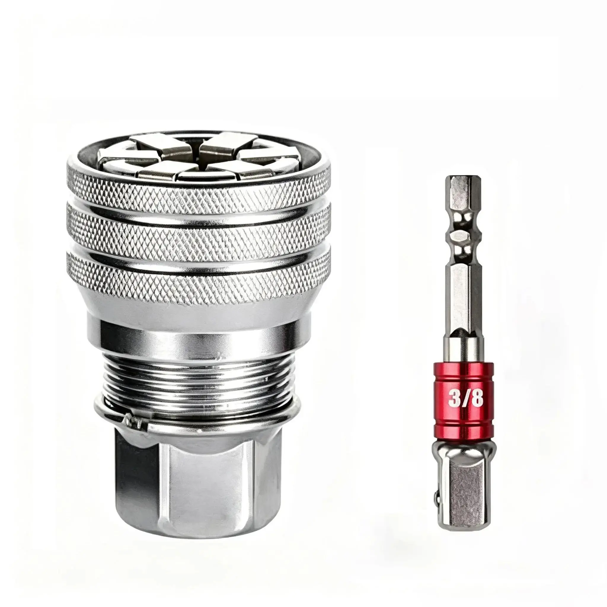 Multi-Functional Universal Socket Wrench Tool, Adjustable Socket Wrench for 3/8 Inch Drive Ratchet Torque Wrench and Drill, Father's Day Gift