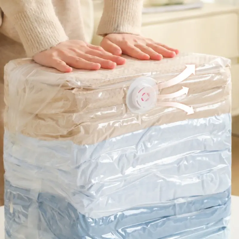 Vacuum Compression Storage Bag Set (2/4 Pack), Travel Clothes and Bedding Organizer, Clothing Storage Bag