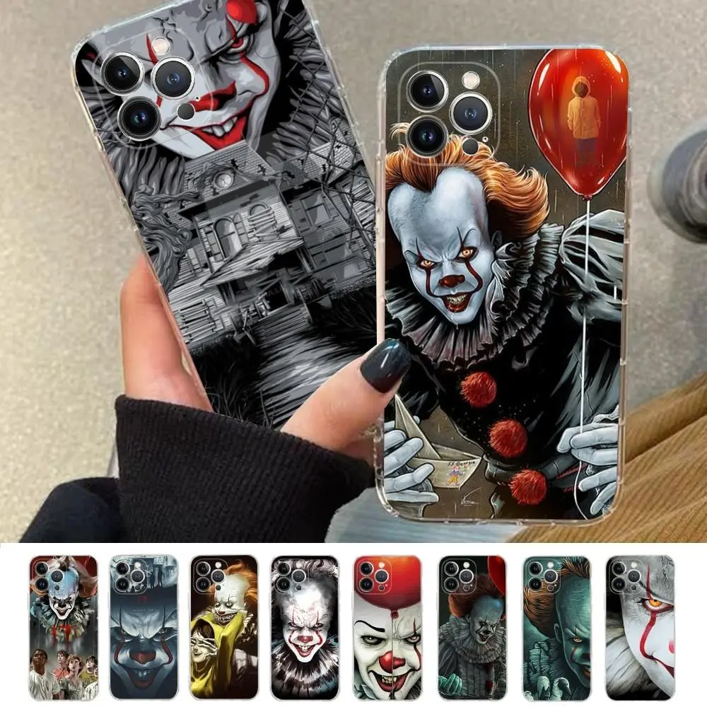 Pennywise Clown Horror Smartphone Casing - Protective Handheld Cellphone Case for iPhone 17 Pro Max, Air, 16, 15, 8, 7, 6, 6S Plus, X, SE, XR, XS, 14, 11, 12, 13 Mini, Pro Max & Samsung Galaxy S26, S25 Ultra, S24, S23, S22, S21 Plus Devices