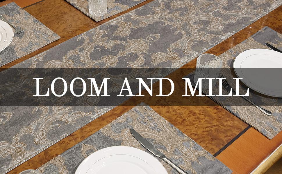 Luxury Placemats Set of 6 for Dining Table, Table Place Mats for Dining Table Room Decorations,-Layer, Non-Slip & Wrinkle Resistant(12 x18 inches, Grey)