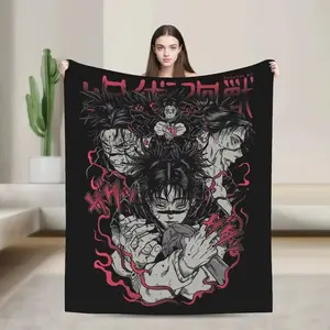 Jujutsu Kaisen Choso Blood Manipulator HD Print Ultra Soft Lightweight Breathable Flannel Throw Blanket, Bedroom Sofa Home Decor, Matches cooling blankets pillows couch cover for sofa bedding set, Birthday Christmas Gift for JJK Anime Fans