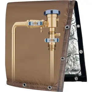 Backflow Preventer Insulated Cover, Thick 6-Layer Fabric UV Coated, 5°F Winter Freeze Protection for Water Well Pump & Sprinkler Valve, 16" W X 20" H