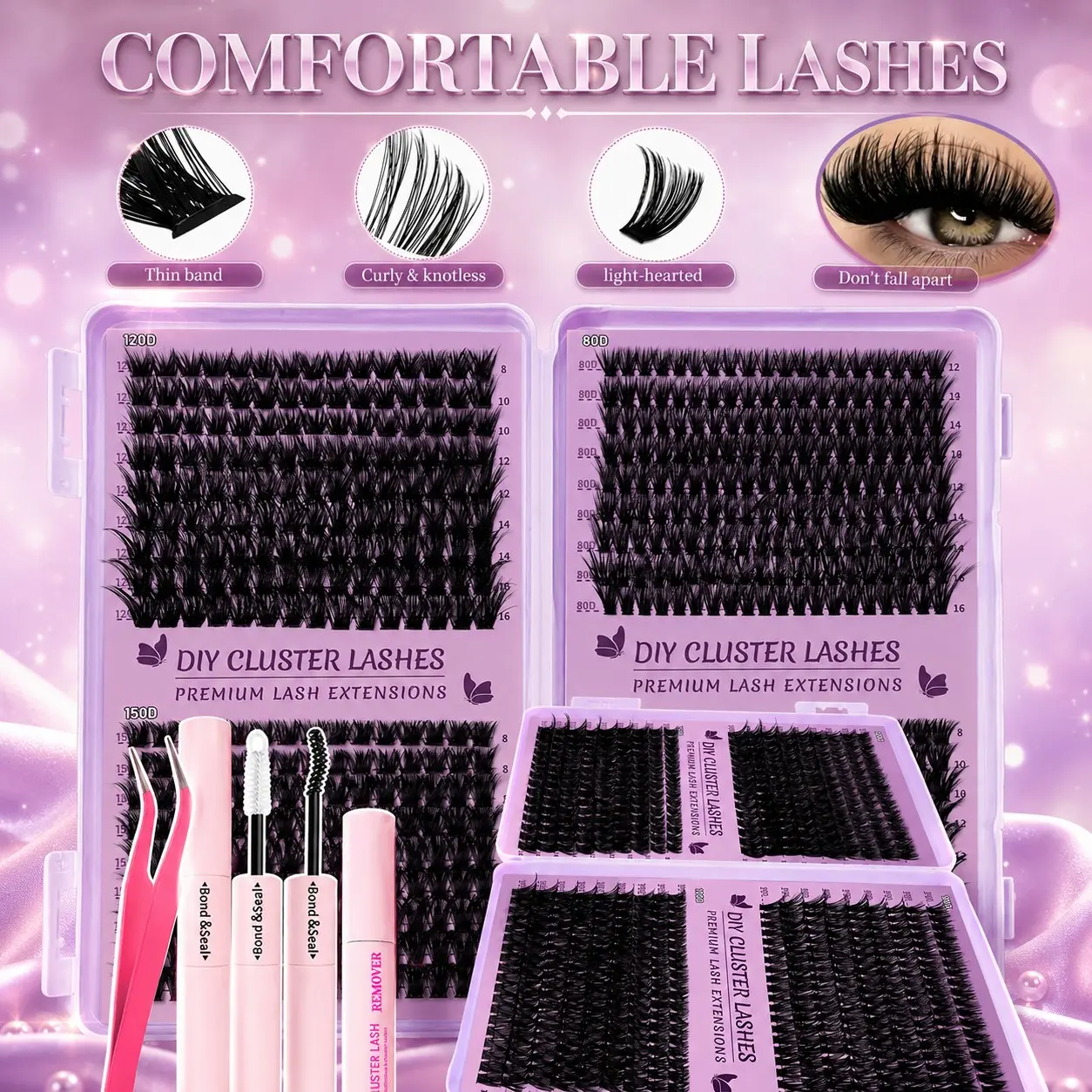 High Density False Eyelashes Book 80100120150D, Asian Mixed European Eye Lashes, Essential for Dates, Perfect for All Occasions