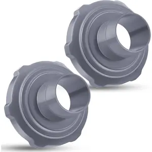 2 Pcs Pool Vacuum Hose Adapter, Above Ground Pool Skimmer Vacuum Hose Connector Replacement For 1 1/2" Connection, 3 1/4" Screw, Pool System Maintenance (Gray)