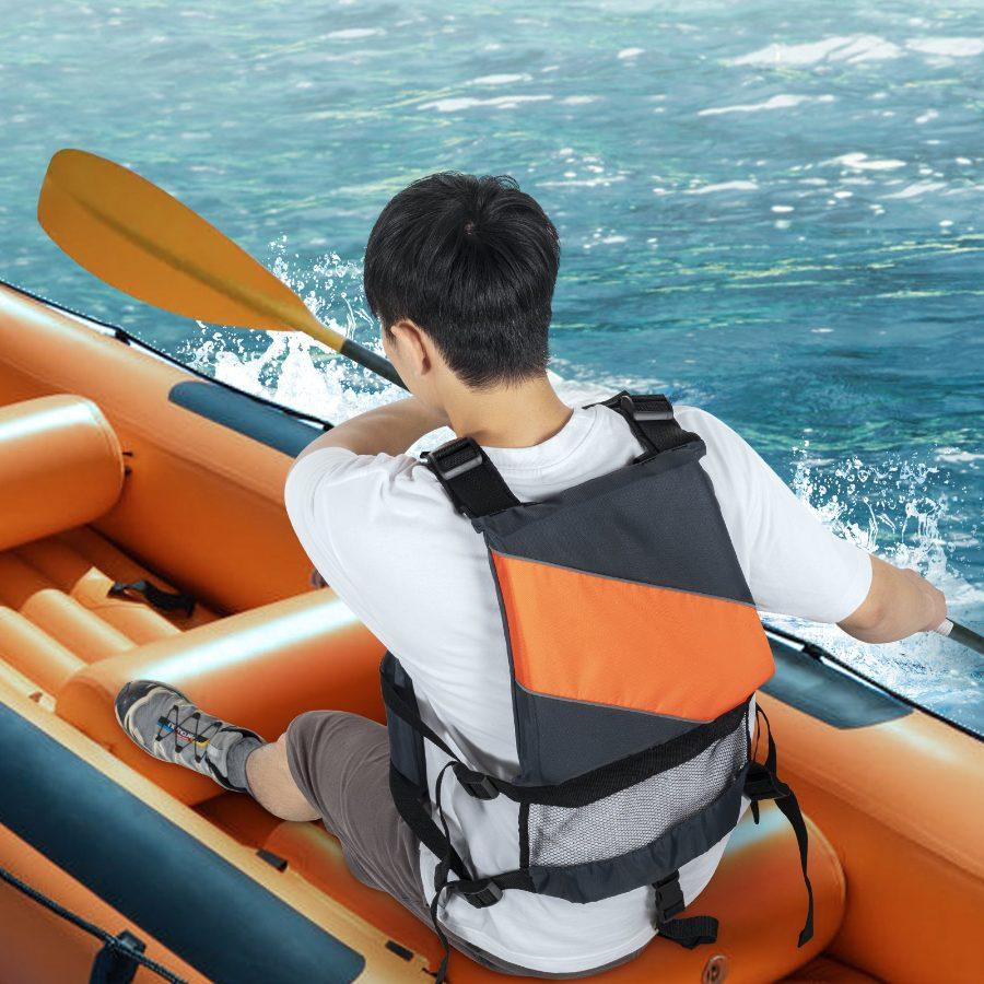 VEVOR Life Vest for Watersports (PFD), Life Jacket with Waterproof Nylon 110N Buoyancy, Life Vest/Jacket for Any Water Activity-Fishing, Kayaking, Surfing and More, Men and Women XL