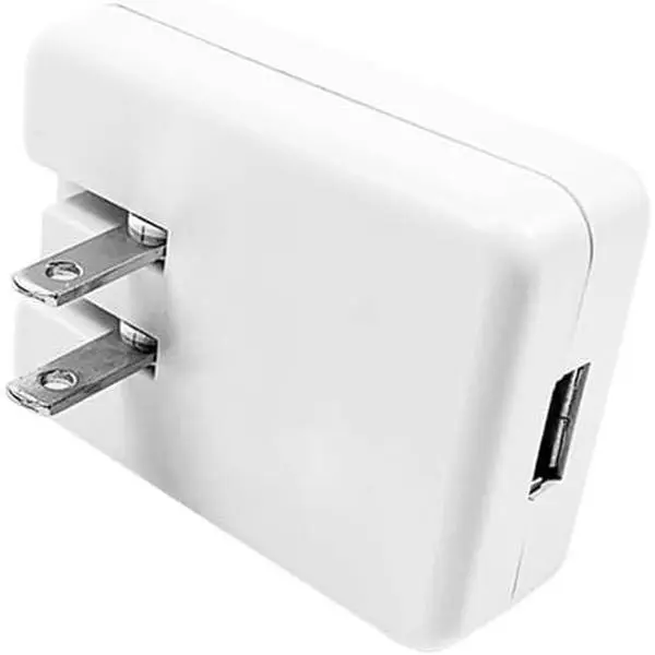 Compact Flat USB Wall Charger - 5V 1A/2A/2.1A 5W/10W/10.5W Retractable Power Block for Mobile Smartphone, Multiple Phones, iPad, Tablet, Kindle - Foldable, White, 1PCS (5W-5V 1A), Charging, Folding