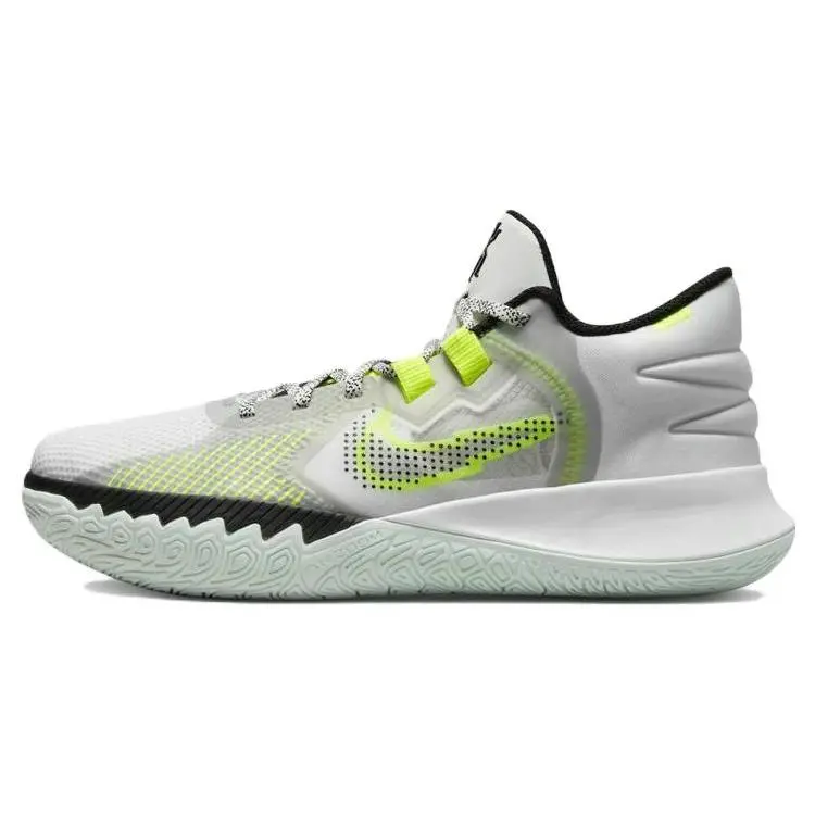Nike Flytrap 5 Kyrie EP Men's Mid-Cut Performance Basketball Shoes – Comfortable Round-Toe Design, White and Green Verifiable, with credentials and supporting global authentication