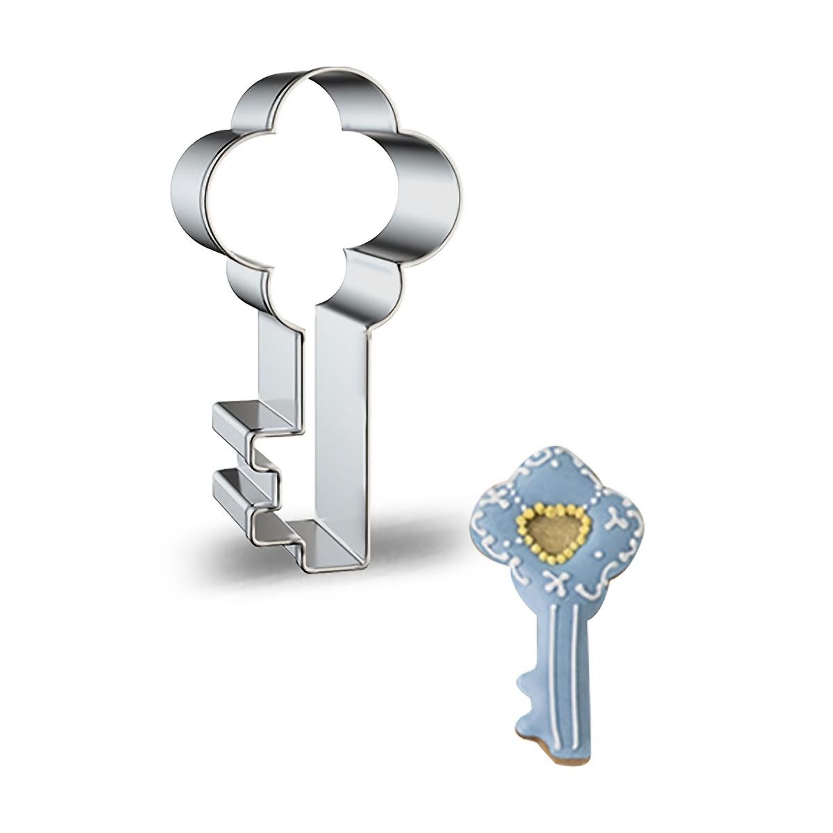 Key-Shaped, Stainless Steel Cookie Cutters That Are Easy to Release, Perfect for Home Baking And Treats for Bakeries, Suitable for Both Clay And Baking, Ideal for Wedding, Valentine'S Day, And Birthday Party Decorations