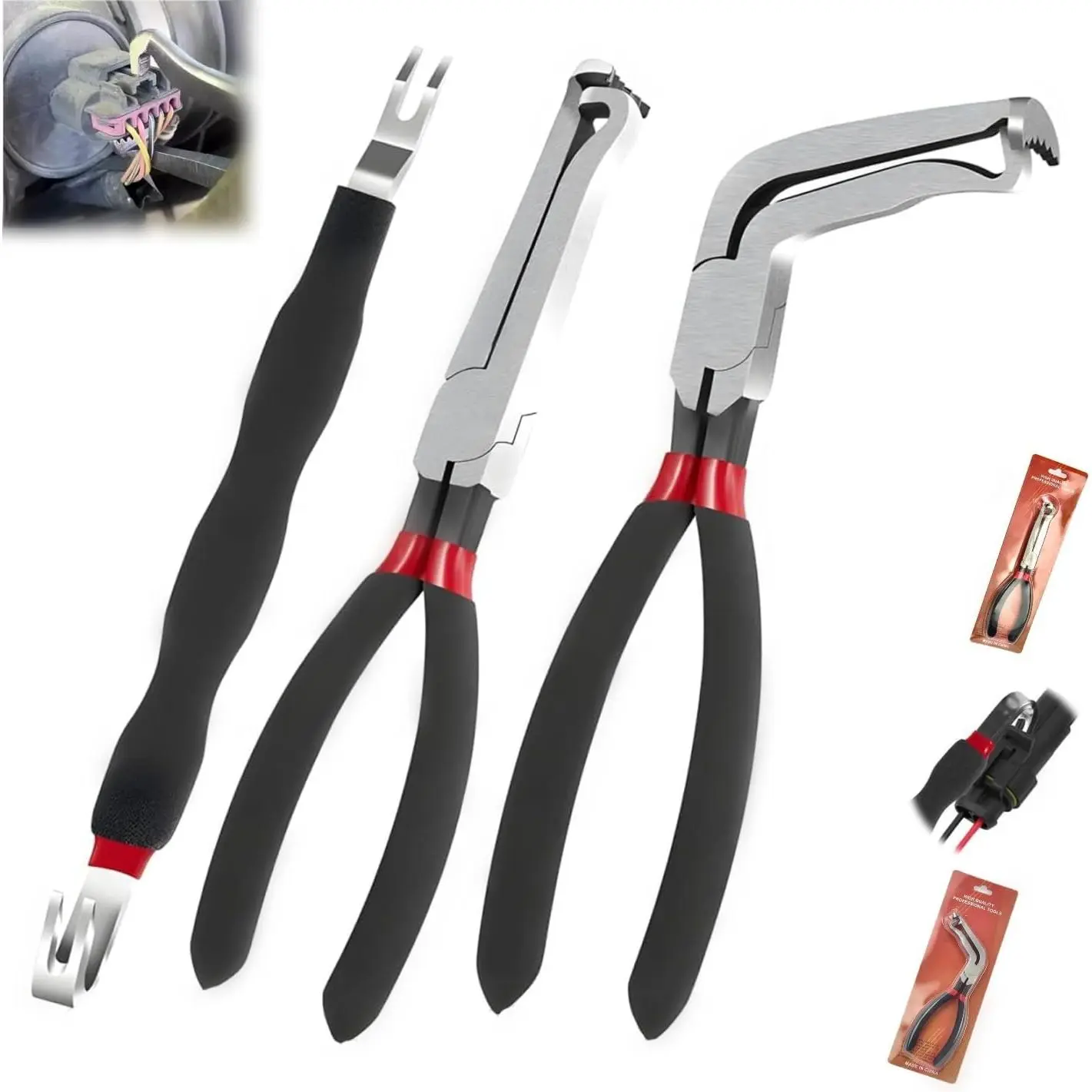 Electrical Disconnect Pliers Connector Hose Pliers Electrical hose removal  line disconnect tool set(3PCS)