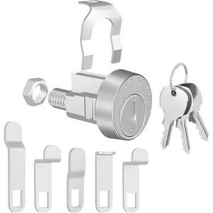 1 Pack Mailbox Lock with Key, Nickel Finish Mailbox Lock Replacement for L-1172C