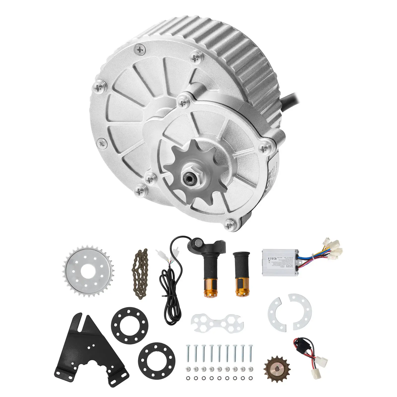 VEVOR 450W Electric Brushed DC Motor Kit - 36V 3000rpm Motor with Upgraded Speed Controller and Twistgrip Throttle Kit for Go Karts E-Bike Motorcycle Scooter