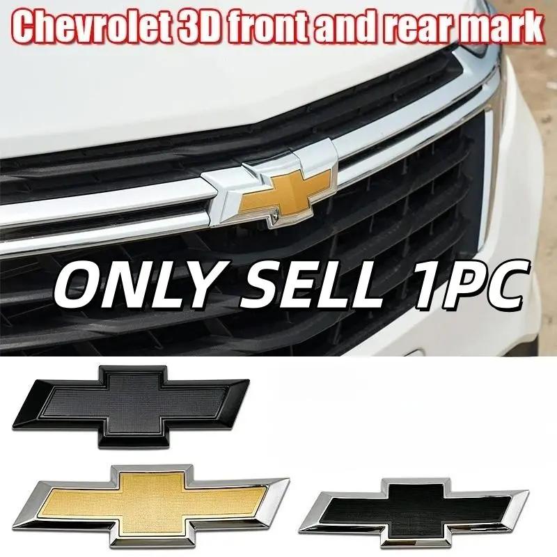 Chevrolet Car Front Hood Emblem & Rear Trunk Sticker, Car Decals, Fits Classic Cruze, Malibu Xl, Spark, Trax, Captiva, Sonic, Cruze, Universal Car Sticker