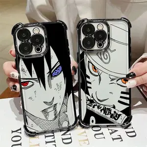 Cartoon N-N-arutos S-Sasukes Head Case For iPhone 17 Air 16 15 14 13 12 11 Pro Max Plus Soft Cover