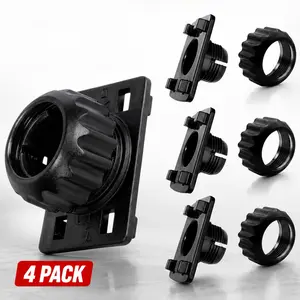 4PCS 17mm Ball Joint Tightening Nut with 4-Button Lock Replacement, CarPlay Screen & GPS Phone Holder Mount Socket
