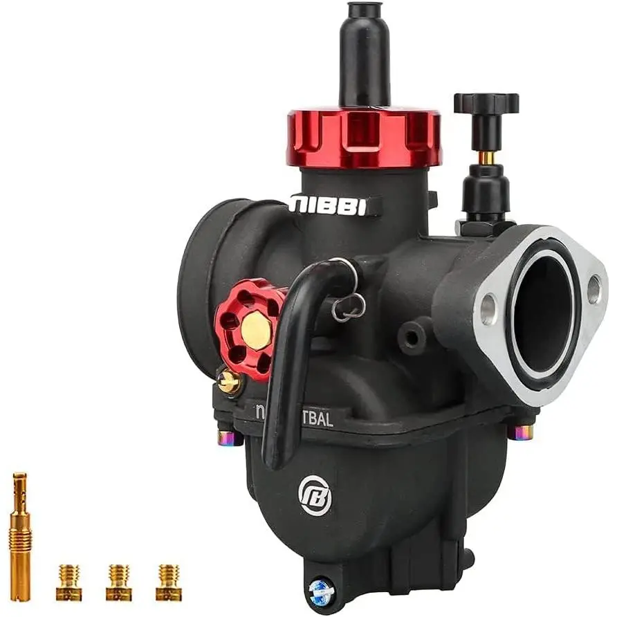 NIBBI PE28mm Carburetor with Carb Jets - Motorcycle Accessories for Flange-Fit Motorcycle Engine, Dirt Pit Bike, Mini Bike Motocross