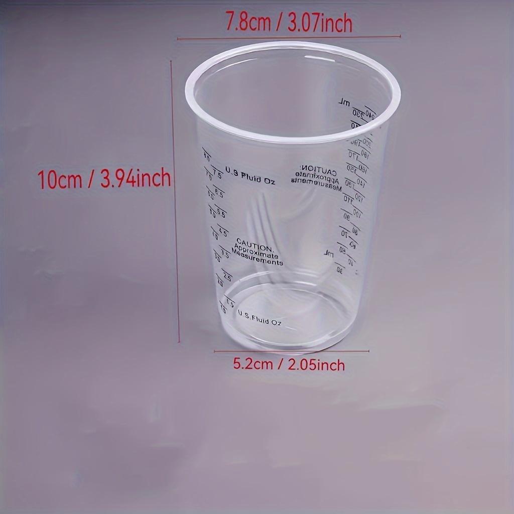10/20/50pcs Paint Mixing Cups • 240ml(8oz) Disposable Plastic Measuring Cups • With Paint Stir Sticks • Perfect for Mixing and Measuring Paint, Resin, Epoxy • Precision Crafting Made Easy!