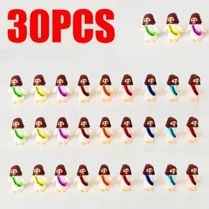 30 Mini Jesus Figurines, Multi-Color Tiny Jesus Statues, Hide-And-Seek Toys, Easter Egg Fillers, Religious Gifts, Bulk Pack
