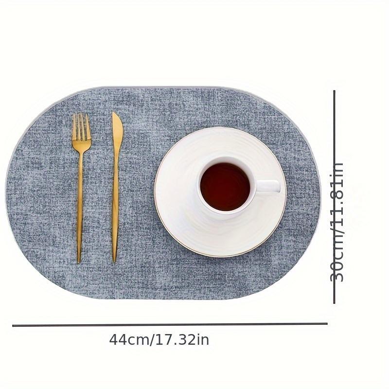 2pcs, 30x44cm, Oval Placemats, Fabric Pattern Style, Soft, High Quality and Heat Resistant, and Non-Slip, Easy to Clean, Suitable for Indoor and Outdoor Use, Perfect for Dining Tables, Desks, Kitchens, Living Rooms