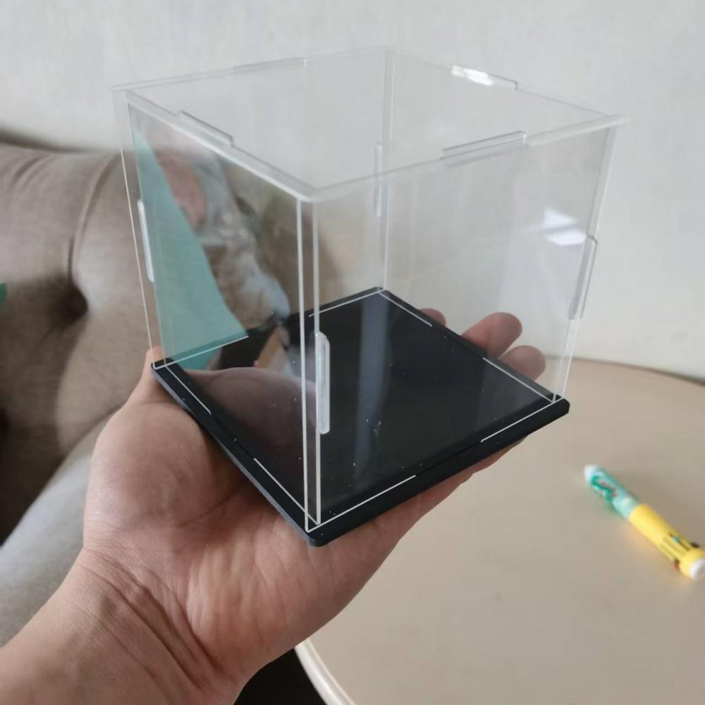 Transparent Acrylic Display Case, Dustproof Plastic Box with Matte Finish Base, Various Sizes for Collectible Figurines Action Figures Collectibles Models