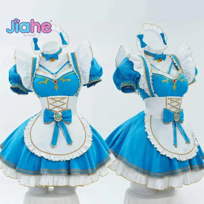 Zelda princess Cosplay Costume Game Zelda Sweet Lolita Princess Dress Halloween Elf Maid Uniform Women's New Full Set Suit