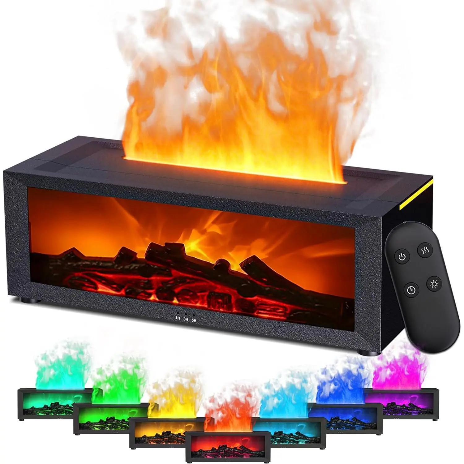 Indoor Decorations,Fireplace Flame Air Diffuser Humidifier, Aromatherapy Essential Oil Diffuser,Ultrasonic Aroma Humidifier with Timer for Home,Bedroom,Office,Yoga,Perfect Gifts for Christmas, Thanksgiving & New Year