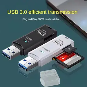 2 in 1 USB3.0 Card Reader Micro TF sd card Reader usb adapter High Speed Cardreader TF Memory card For PC Laptop Accessories