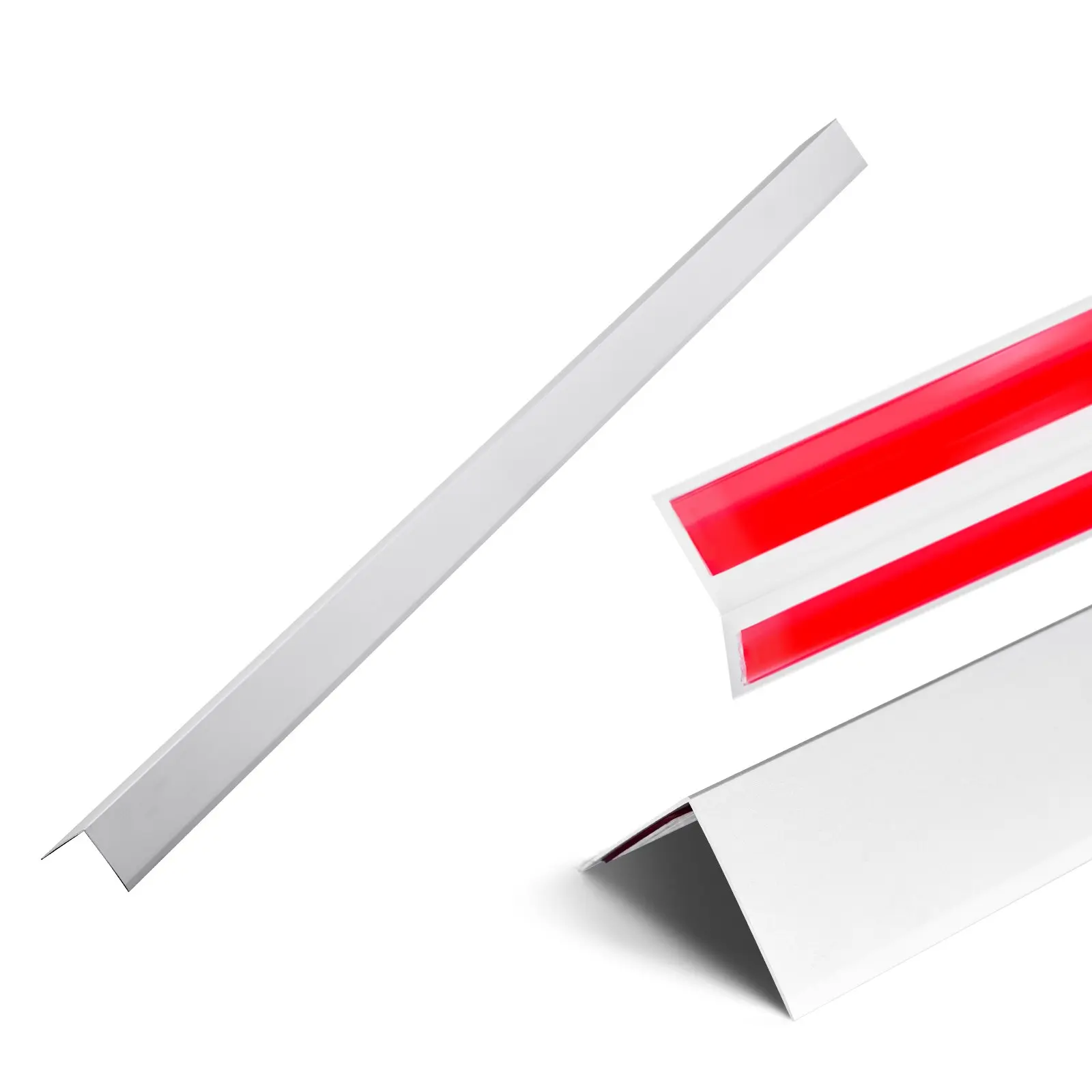 VEVOR Aluminum Alloy Wall Corner Protectors, 2x2x48 in 12 Pack L-Shape 90-Degree Metal Edge Trim Guards with 3M Strong Adhesion Tape, for Home & Commercial Multiple Surfaces Protection, 48 Inch