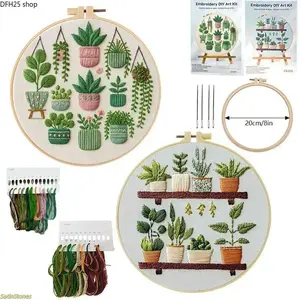 Beginner Friendly Floral Embroidery Kit for Hobbyists, DIY Needlework Craft Set with Stitch Guide and Embroidery Materials for Home Decor, Clothing Accessories and Creative Projects