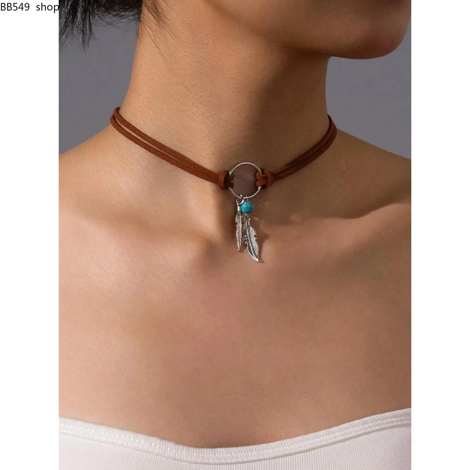Vintage Style Feather Decor Choker, Fashionable Adjustable Necklace for Women & Men for Party, Daily Clothing Decor, Trendy All-match Jewelry for Birthday Gift, Fashionable Jewelry Accessories