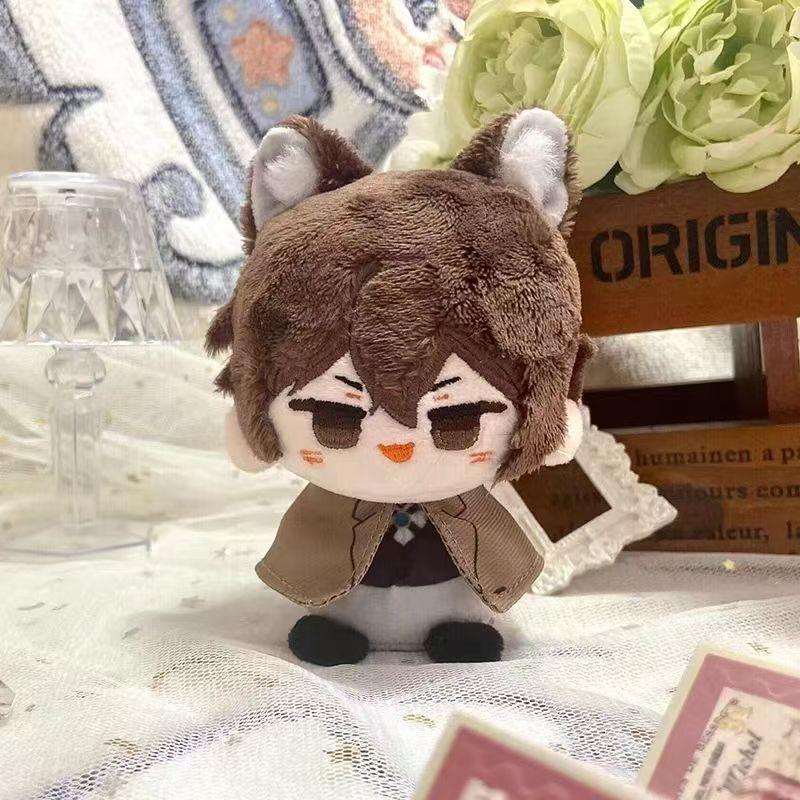10cm Anime Dazai Osamu Osamu Daza Plush Keychain Dazai Osamu Nakahara Chuuya Soft Stuffed Toys Birthday Gift