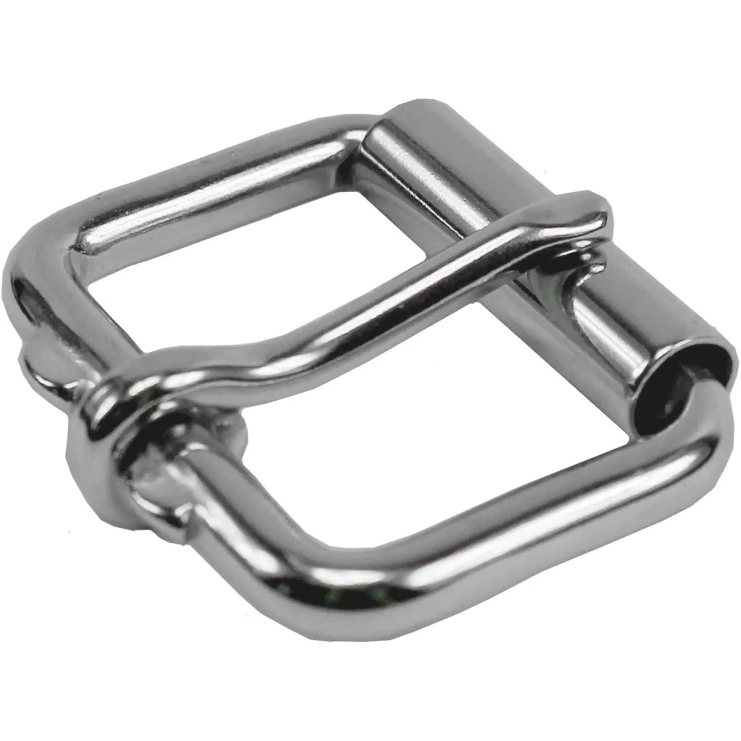 Stainless Steel Roller Belt Buckle Replacement with Nickel-Free Metal Hardware, Removable Snap-On Design, Alloy Steel Roller Mechanism, Smooth Finish, Unisex, Fits Multiple Belt Widths(Gift)