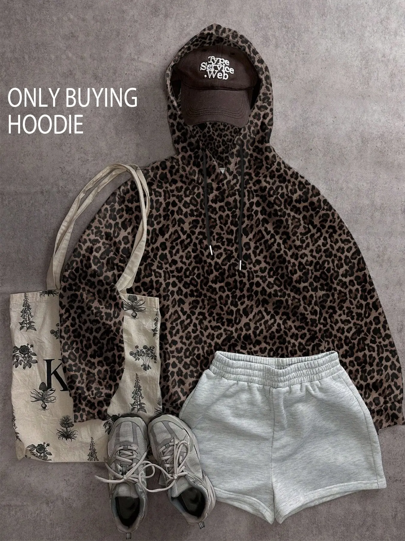 Women's Leopard Print Hooded Fleece Sweatshirt, Casual Long Sleeve Graphic Top, Fall Winter Fashion, Versatile Street Style