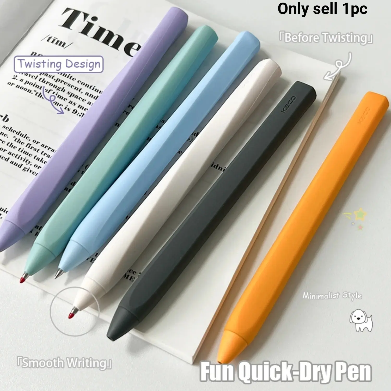 Creative Rotating Multicolor Neutral Pen, 0.5mm Quick-Dry Ballpoint, Low Center of Gravity, Office & School Supplies, Holiday Gifts, Smooth Writing Ballpoint