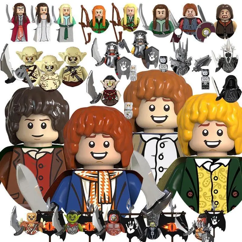 2026 Hot Lord of the Rings Hobbit Minifigures, Medieval-Themed ABS Plastic Building Block Sets, DIY Assemble Bricks Dolls for Movie Fans, Creative Classic Toys & Hobbies