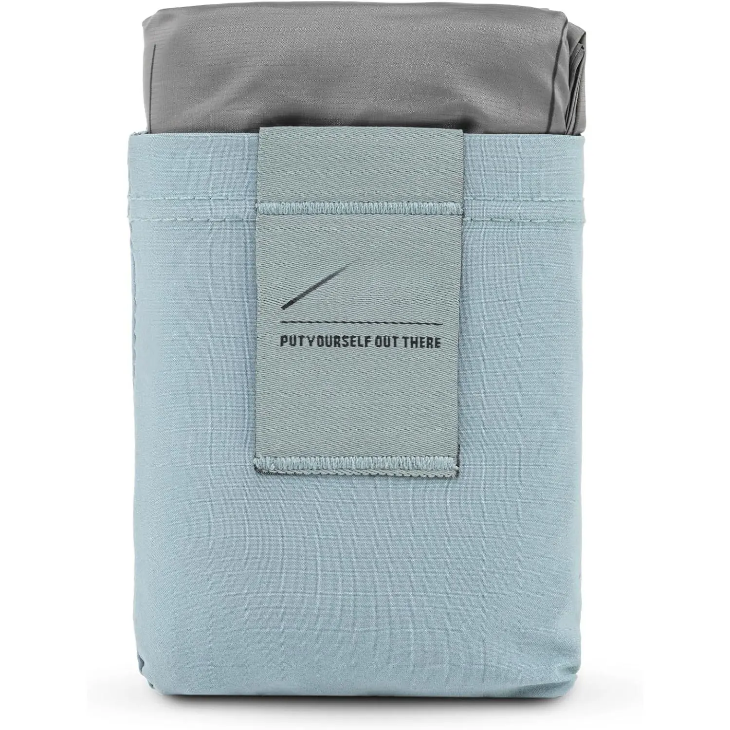 Pocket Blanket 4.0 - Blue (Seats 2-4); Foldable Concert and Festival Blanket; Sand Proof Beach Picnic Tarp