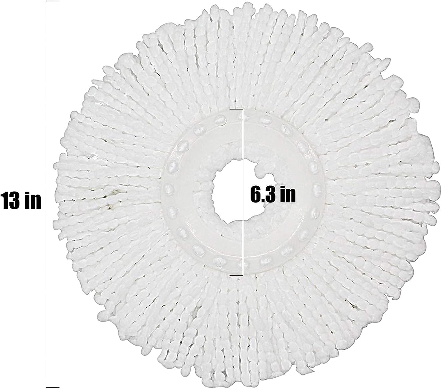 5 Replacement Mop   Refill for 360 Spin Magic Mop-Microfiber Replacement Mop -Round Shape Standard Size