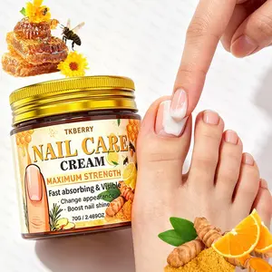 70G Nail Care Cream, Maximum Strength care,Infused with Vitamin C, Hyaluronic Acid and Vitamin E, Honey,turmeric, for Fingernails and Toenails, Deep Nourishment and Hydration, Fast absorbing&visible, Protects and Boosts Shine,portable,Easy home nail care