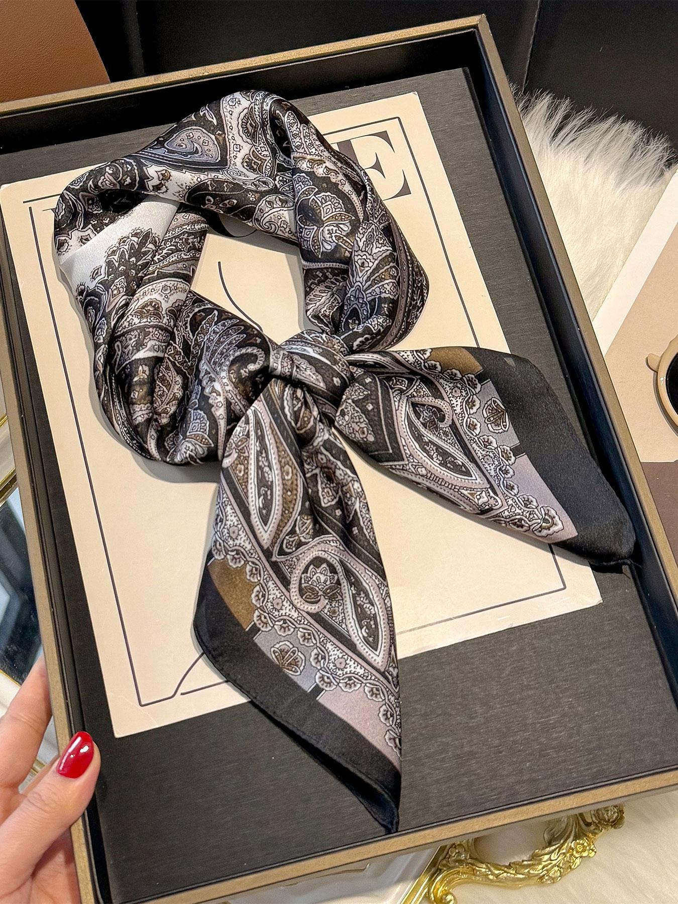 Boho Style Paisley Print Scarf, Bandanas, Casual Soft Comfortable Shawl for Women & Men, Fashion Accessories for Daily Wear, Scarf Head Wrap