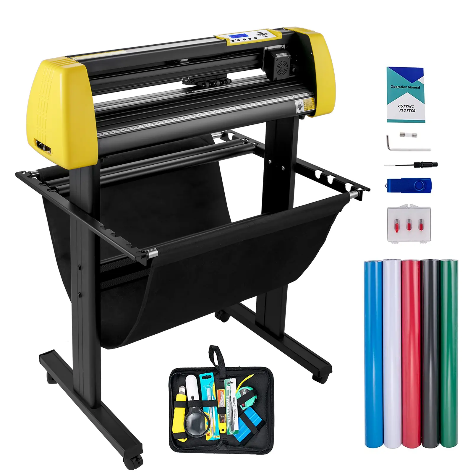 Vinyl Plotter Cutter Machine with Max Paper Feed, Windows-Compatible Home Improvement & Building Supplies Cutting Plotter, Fits Windows