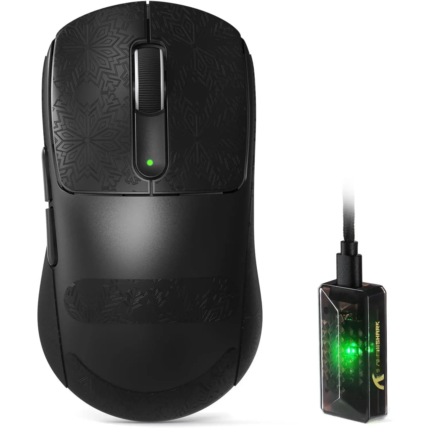 V5  Gaming  with 42000 DPI -PAW3950 MAX Sensor -55g Ultra-Lightweight-Nordic 52840 MCU,Wired/BT/2.4GHz Wirelss Programmable  for PC/ (Black Sticker)