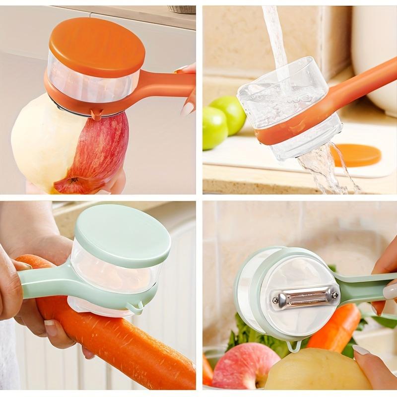 2pcs Vegetables Peeling Knife with Storage Box Manual Fruit Apple Peeling Cutter Potatoes Cucumber Shelling Tool Kitchen Accessories