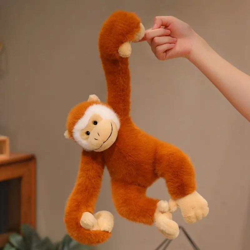 Cute Cool Hanging Arm Long-Armed Monkey Plush Toy, Fluffy Monkey Doll, High-Quality Plush Stuffed Animal, Perfect Birthday Gift, Halloween Christmas Easter Gift